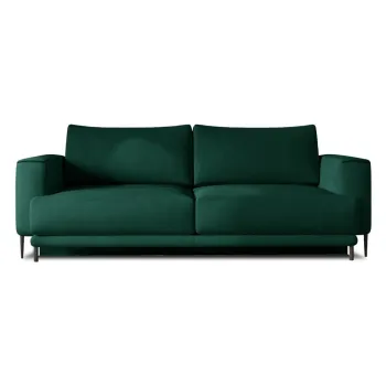Canapea verde extensibila/cu spatiu de depozitare cu tapiterie din catifea 260 cm Dalia - ELTAP imagine