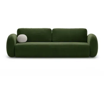 Canapea verde extensibila/cu spatiu de depozitare cu tapiterie din catifea 262 cm Tonale - Cosmopolitan Design imagine