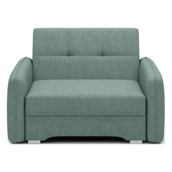 Canapea verde extensibila/cu spatiu de depozitare cu tapiterie din chenille 102 cm Laine - ELTAP imagine