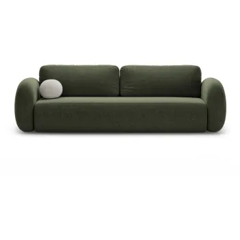 Canapea verde extensibila/cu spatiu de depozitare cu tapiterie din chenille 262 cm Tonale - Cosmopolitan Design imagine