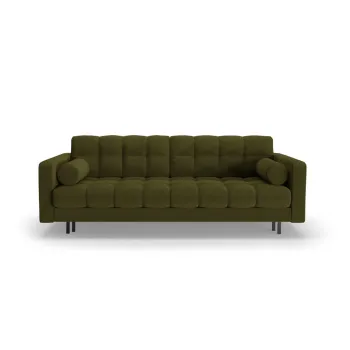 Canapea verde extensibila, cu spatiu de depozitare cu tapiterie din tesatura boucle 222 cm Bali - Cosmopolitan Design imagine