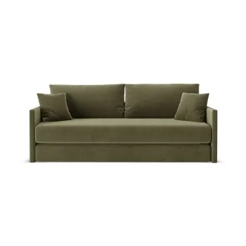 Canapea verde extensibilAcu tapiE>erie din catifea 209 cm Shannon aEURCosmopolitan Design imagine