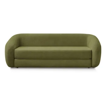 Canapea verde extensibilAcu tapiE>erie din chenille 228 cm Neyo aEURBobochic Paris imagine