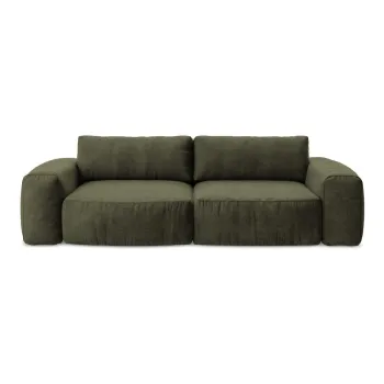 Canapea verde extensibilAcu tapiE>erie din chenille 275 cm Kuki aEURMakamii imagine