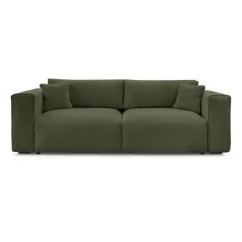 Canapea verde extensibilAf/cu spaE>iu de depozitare 265 cm Ezechiel aEURBobochic Paris imagine