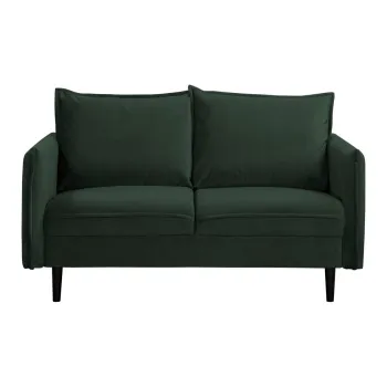 Canapea verde-inchis cu tapiterie din catifea 138 cm Juli - Ropez imagine