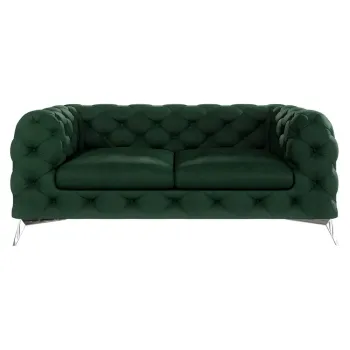 Canapea verde-inchis cu tapiterie din catifea 185 cm Chelsea - Ropez imagine
