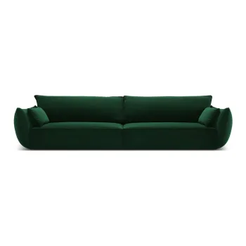 Canapea verde-inchis cu tapiterie din catifea 248 cm Vanda - Mazzini Sofas imagine