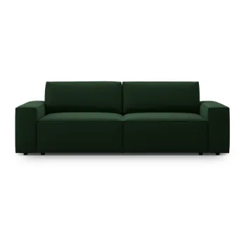 Canapea verde-inchis extensibila cu tapiterie din tesatura boucle 247 cm Jodie - Micadoni Home imagine