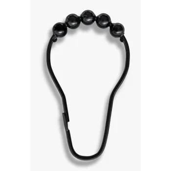 Carlige pentru perdea de dus negre 10 buc. Aqua - Mette Ditmer Denmark imagine