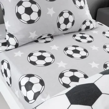 Cearceaf pentru copii din flanela pentru patut 70x140 cm Football Stars - Catherine Lansfield imagine