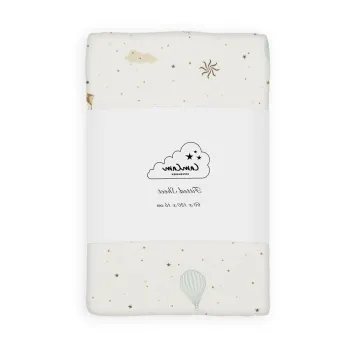 Cearceaf pentru copii, fildes din bumbac organic pentru patut cu elastic 60x120 cm Dreamland - Cam Cam Copenhagen imagine