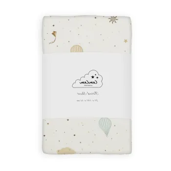 Cearceaf pentru copii, fildes din bumbac organic pentru patut cu elastic 70x140 cm Dreamland - Cam Cam Copenhagen imagine