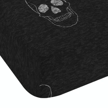 Cearceaf pentru copii gri inchis pentru pat dublu cu elastic 135x190 cm Skulls - Catherine Lansfield imagine