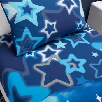 Cearceaf pentru copii pentru pat de o persoana 90x190 cm Ombre Stars - Catherine Lansfield imagine