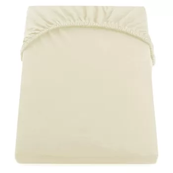 Cearsaf de pat DecoKing Amber Collection, 220-240 x 200 cm, crem imagine