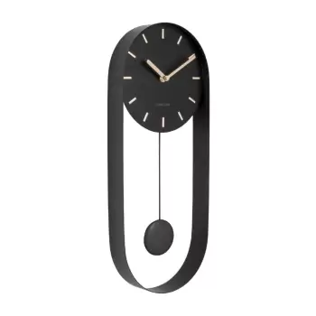 Ceas de perete cu pendul Karlsson Charm, negru imagine
