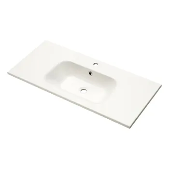 Chiuveta alba din marmura turnata 101x46 cm Set 923 - Pelipal imagine