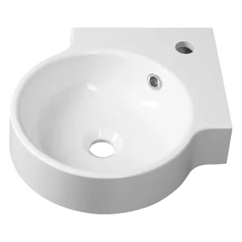 Chiuveta alba rotunda din compozit mineral 38x38 cm Kaori - Sapho imagine