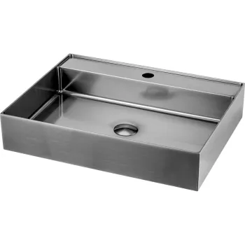 Chiuveta argintie din otel inoxidabil 55x42 cm Aurum - Sapho imagine