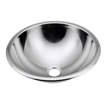 Chiuveta argintie rotunda din otel inoxidabil o 40,5 cm - Sapho imagine
