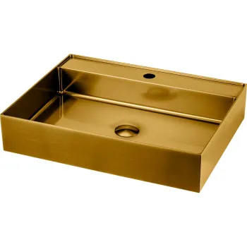 Chiuveta aurie din otel inoxidabil 55x42 cm Aurum - Sapho imagine
