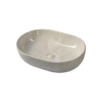 Chiuveta bej din ceramica 59x42 cm Dalma - Sapho imagine