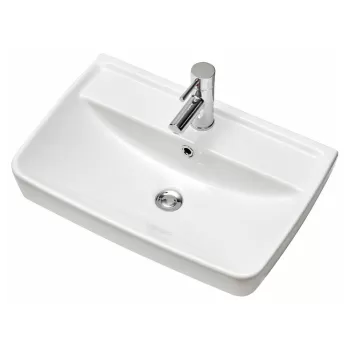 Chiuveta din ceramica fara baterie alba 60x40 cm Set 357 - Pelipal imagine