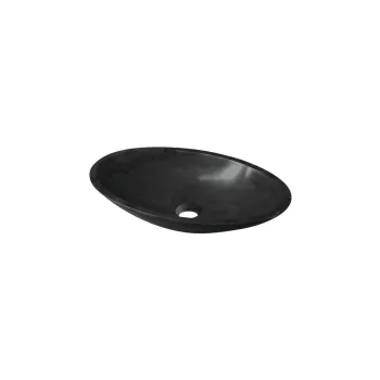 Chiuveta din gresie Sapho Blok, 60 x 35 cm, negru imagine