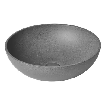 Chiuveta gri inchis rotunda din beton o 44 cm Turf - Sapho imagine