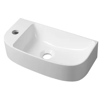 Chiuveta mica pentru WC alba din compozit mineral 44x22 cm Alga - Sapho imagine
