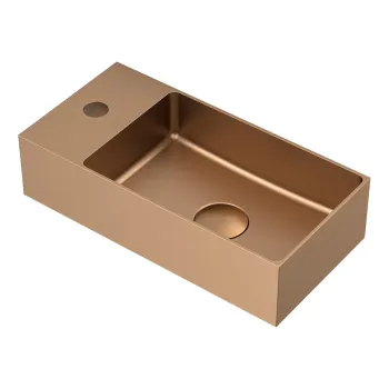 Chiuveta mica pentru WC aramie din otel inoxidabil 36,5x18 cm Aurum - Sapho imagine