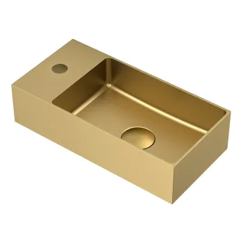 Chiuveta mica pentru WC aurie din otel inoxidabil 36,5x18 cm Aurum - Sapho imagine