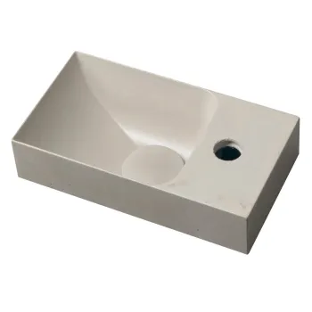 Chiuveta mica pentru WC gri deschis din beton 31x17 cm Piccolino - Sapho imagine