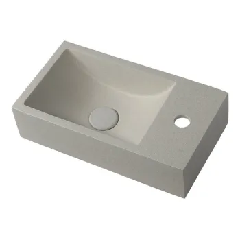 Chiuveta mica pentru WC gri deschis din beton 40x22 cm Crest - Sapho imagine