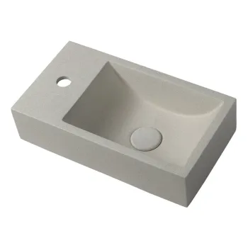 Chiuveta mica pentru WC gri deschis din beton 40x22 cm Crest - Sapho imagine