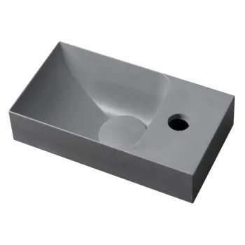 Chiuveta mica pentru WC gri din beton 31x17 cm Piccolino - Sapho imagine