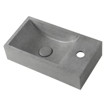 Chiuveta mica pentru WC gri inchis din beton 40x22 cm Crest - Sapho imagine