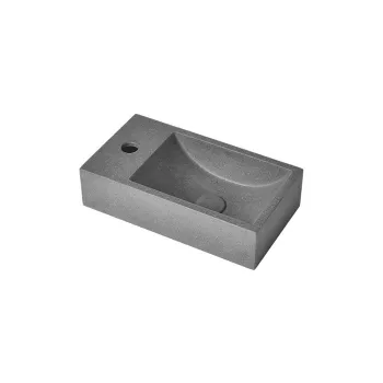 Chiuveta mica pentru WC gri inchis din beton 40x22 cm Crest - Sapho imagine