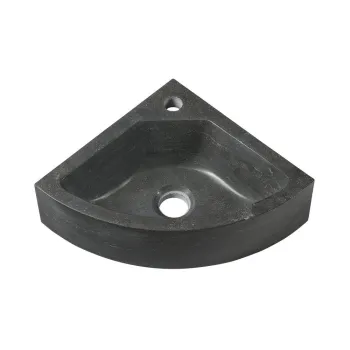 Chiuveta mica pentru WC neagra din piatra 30x30 cm Blok - Sapho imagine