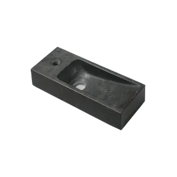Chiuveta mica pentru WC neagra din piatra 38x14 cm Blok - Sapho imagine