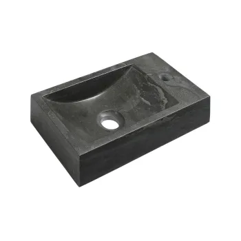 Chiuveta mica pentru WC neagra din piatra 40x22 cm Blok - Sapho imagine