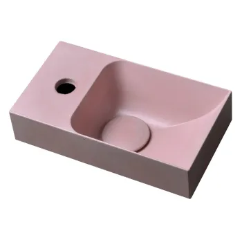 Chiuveta mica pentru WC roz din beton 31x17 cm Piccolino - Sapho imagine