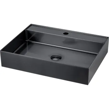 Chiuveta neagra din otel inoxidabil 55x42 cm Aurum - Sapho imagine