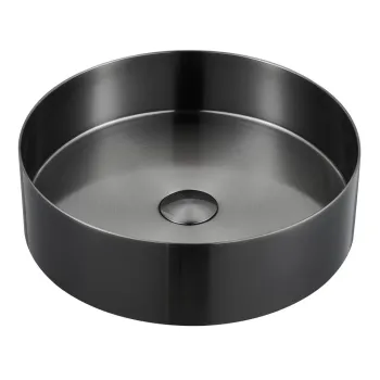 Chiuveta neagra rotunda din otel inoxidabil o 38 cm Aurum - Sapho imagine