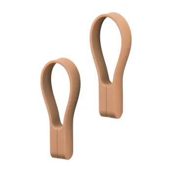 Clipsuri pentru prosoape bej 2 buc. din silicon Loop - Zone imagine