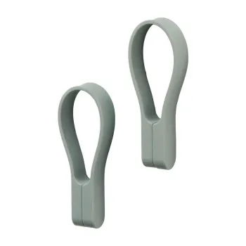 Clipsuri pentru prosoape verde prafuit 2 buc. din silicon Loop - Zone imagine