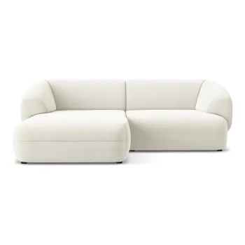 Coltar alb cu tapiterie din catifea (cu colt pe partea dreapta) Moana - Makamii imagine