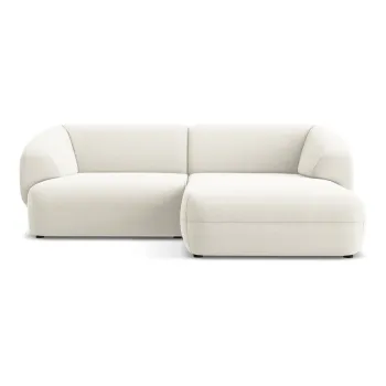 Coltar alb cu tapiterie din catifea (cu colt pe partea stanga) Moana - Makamii imagine