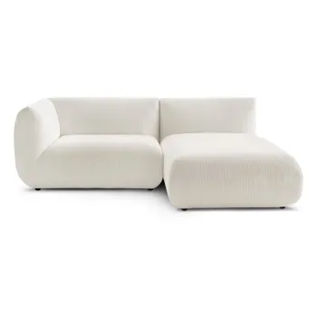 Coltar alb cu tapiterie din catifea reiata (cu colt pe partea stanga ) Lecomte - Bobochic Paris imagine